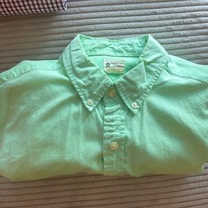 J.Crew Sunwashed Oxford shirt. Size medium light green